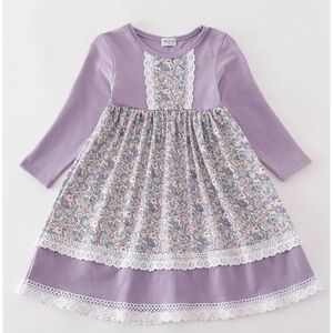 Floral Lavender Kids Dress size 4